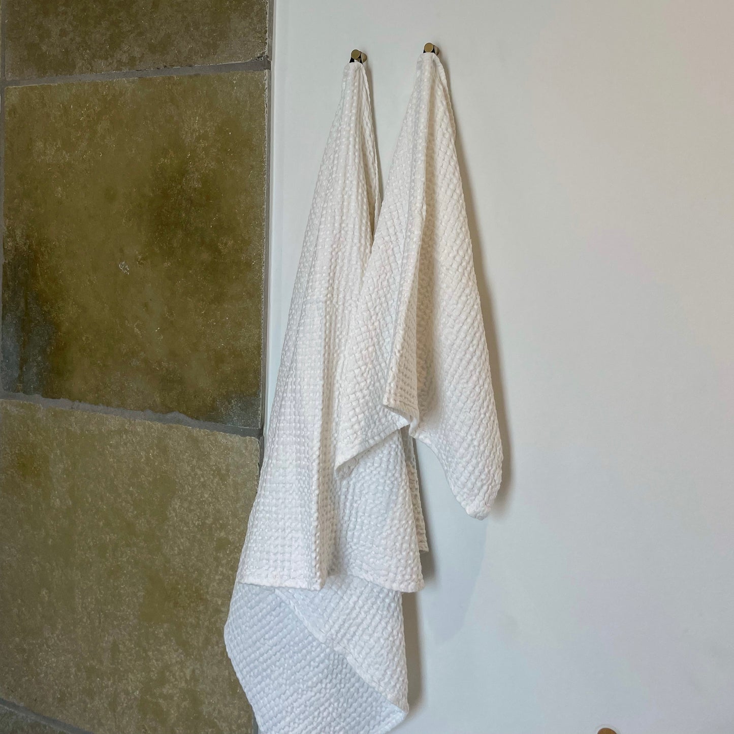 Waffle bath towel