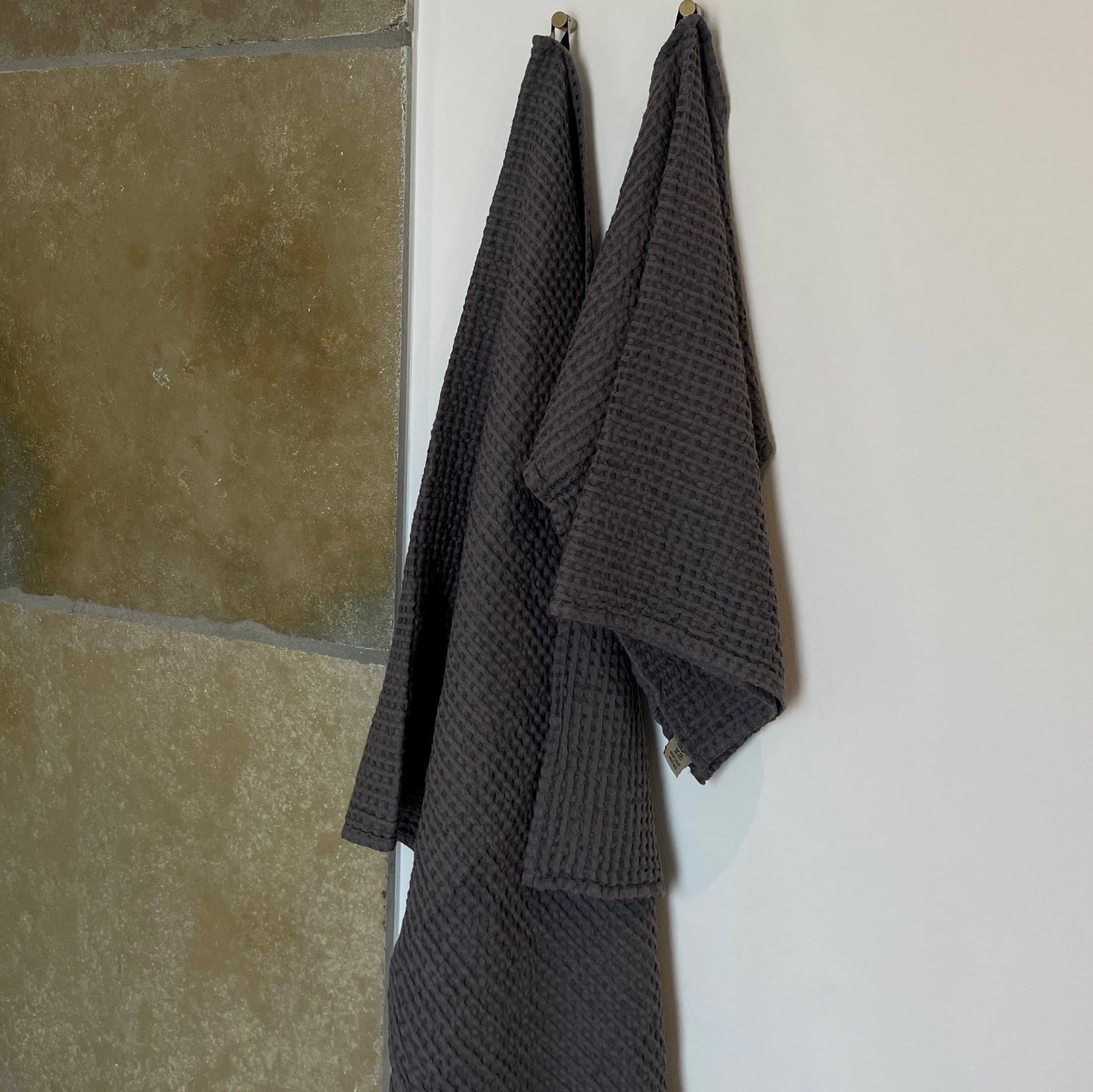 Waffle bath towel