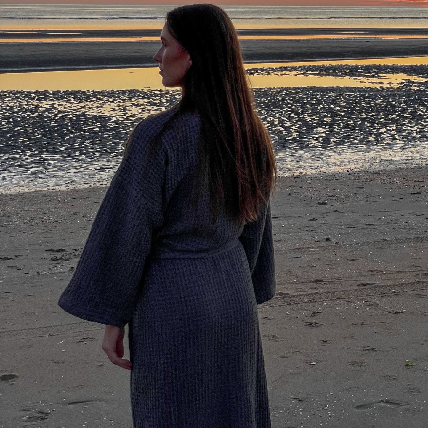 Waffle bathrobe
