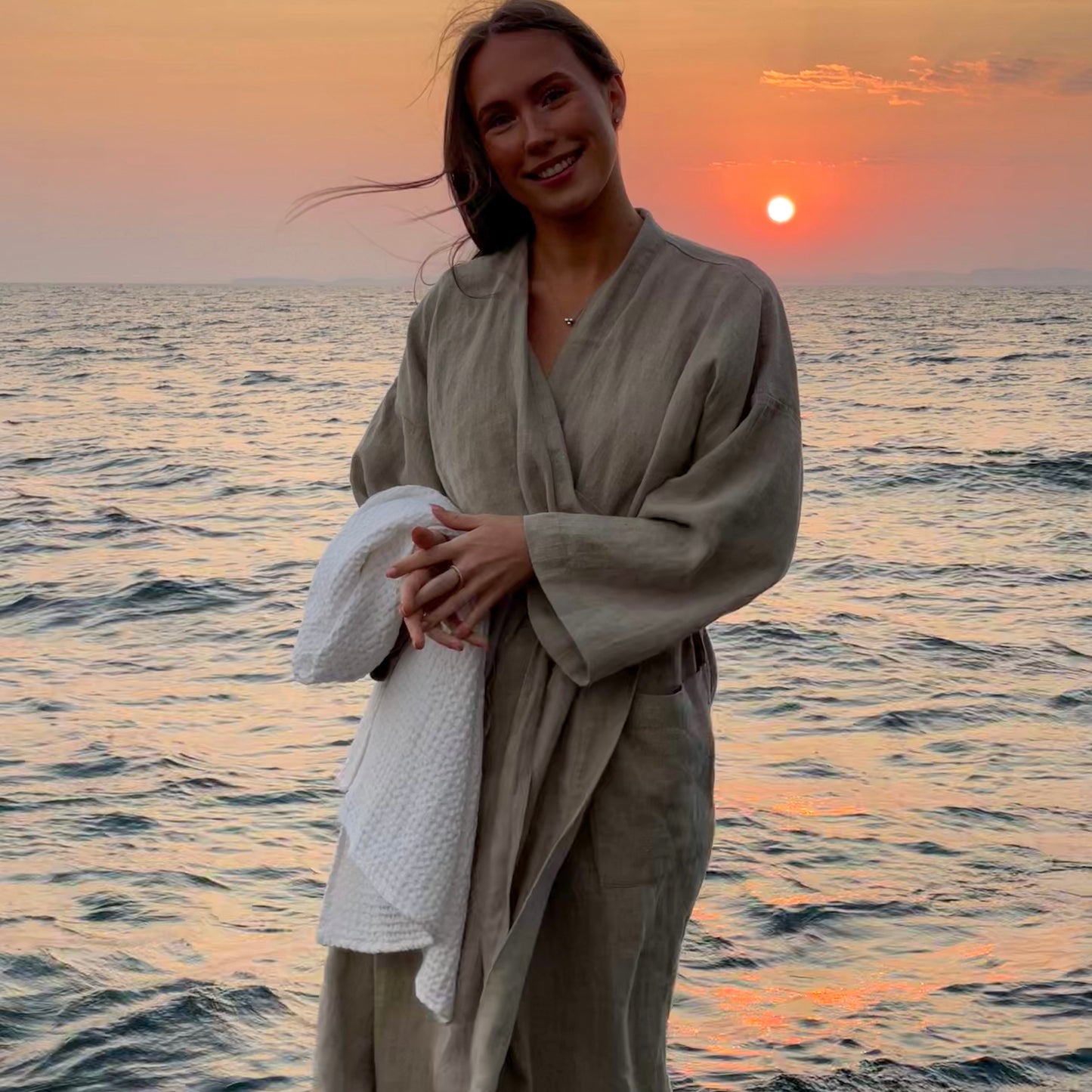Hørkimono ved havet